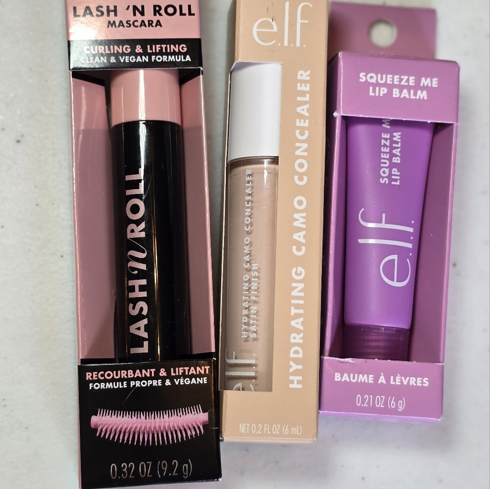 ⚠️SOLD⚠️ NEW e.l.f. Cosmetics Bundle | Lip Balm, Concealer, Mascara